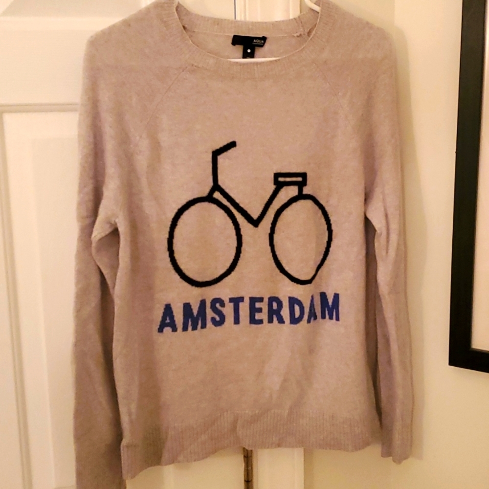 Bloomingdales Aqua medium Cashmere sweater